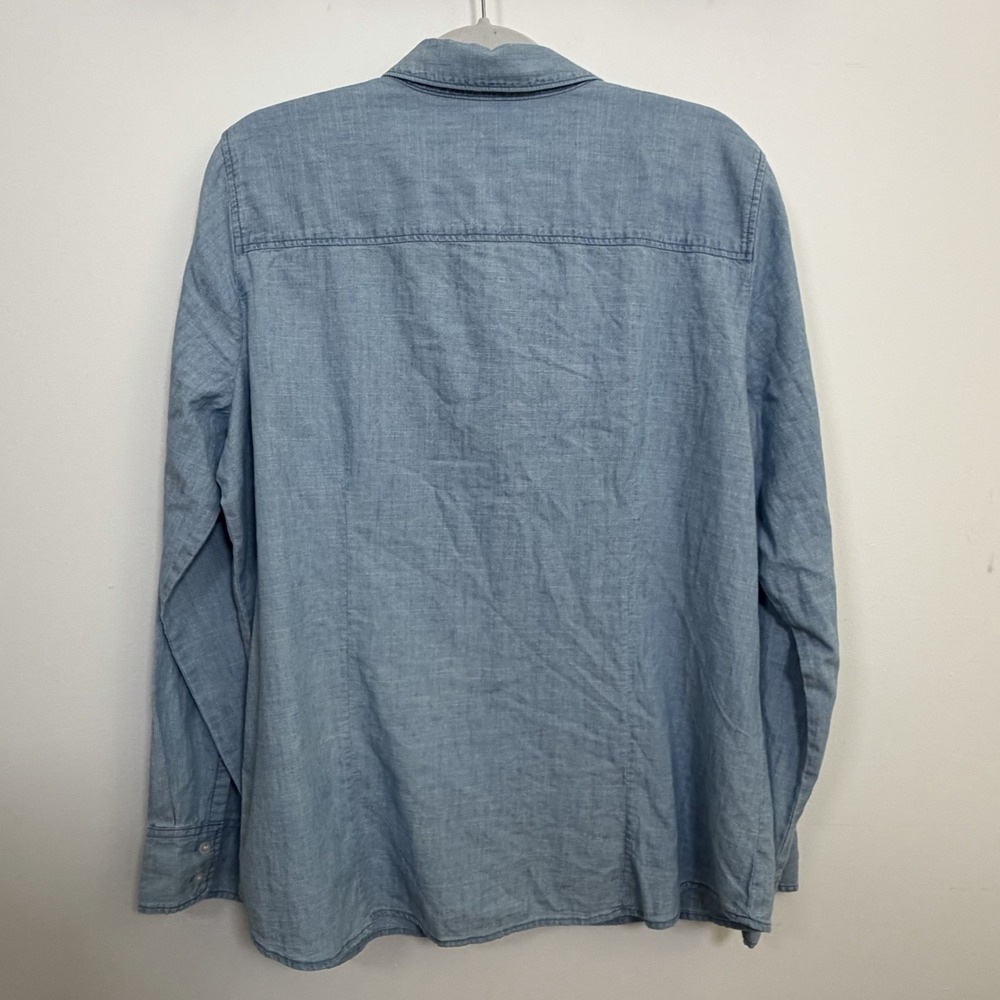 J.Crew Large Chambray Shirt XL Signature Fit Lovers Lane Wash Long Sleeve NWT - Picture 2 of 12